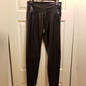 Sleek Black Faux Leather High-Rise Leggings | Edgy & Chic